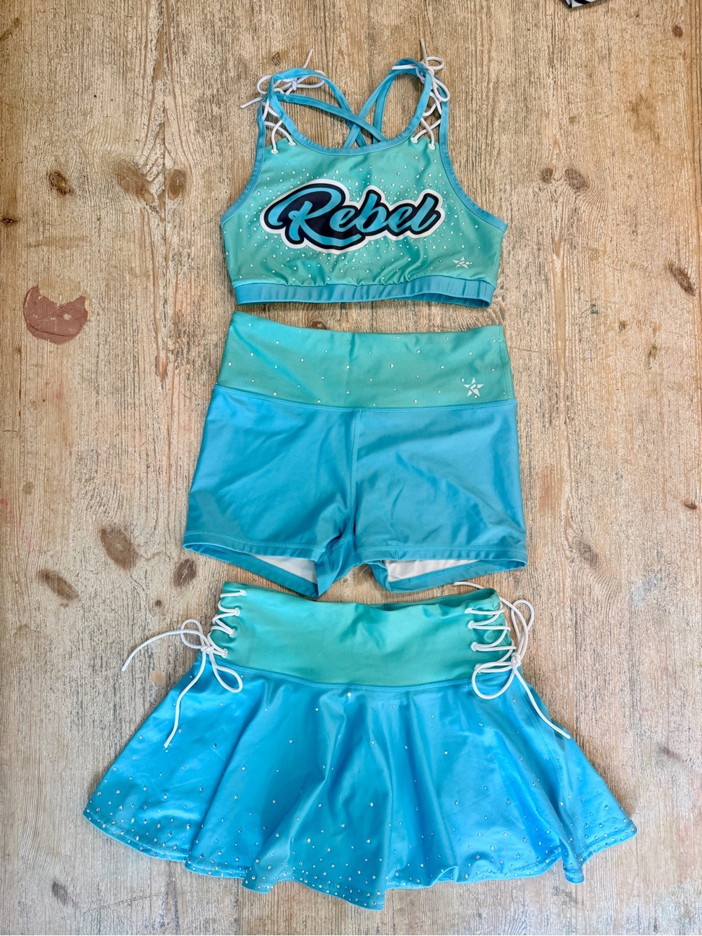 Women’s Rebel Teal & Aqua Dance Three-Piece Set - M